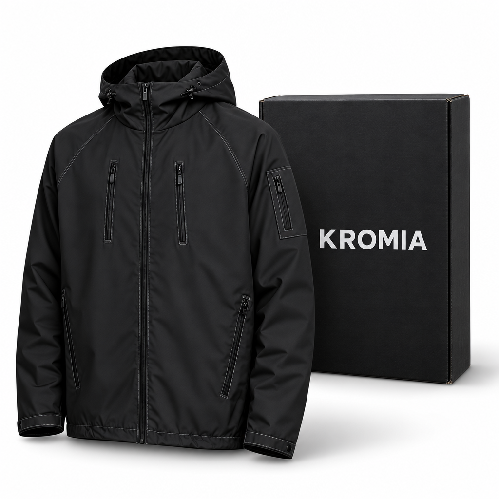 Chaqueta Kromia negra con caja de marca
